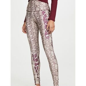 Onzie Brown and Tan Snakeskin Leggings